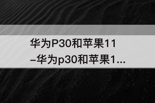 华为P30和苹果11-华为p30和苹果11拍视频