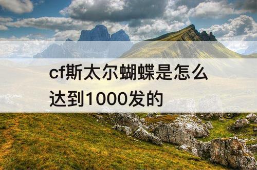 cf斯太尔蝴蝶是怎么达到1000发的