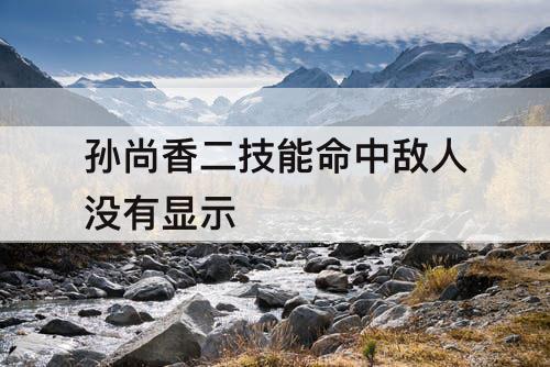 孙尚香二技能命中敌人没有显示