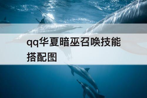 qq华夏暗巫召唤技能搭配图