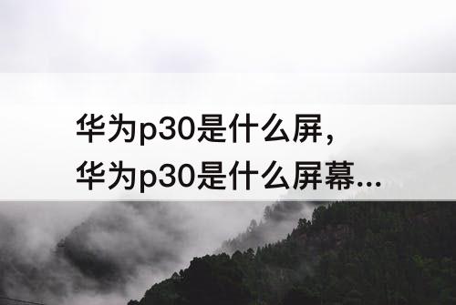 华为p30是什么屏，华为p30是什么屏幕oled