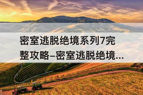 密室逃脱绝境系列7完整攻略-密室逃脱绝境系列7完整攻略2齿轮