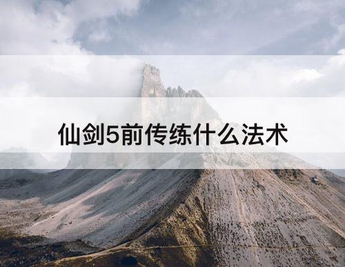 仙剑5前传练什么法术