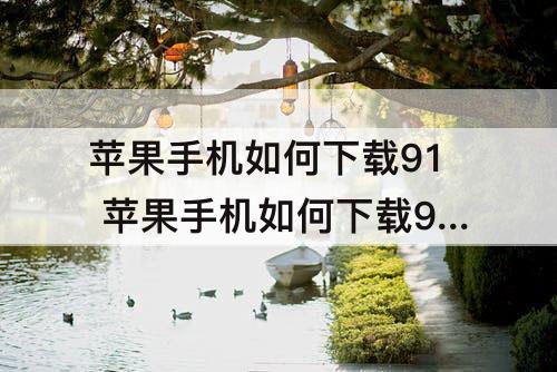 苹果手机如何下载91 苹果手机如何下载91轻量版
