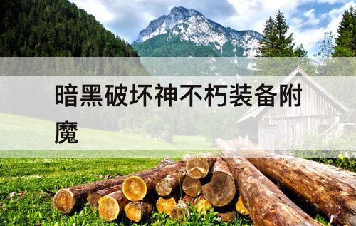 暗黑破坏神不朽装备附魔