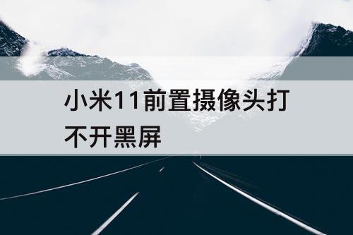 小米11前置摄像头打不开黑屏