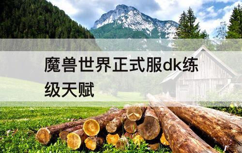 魔兽世界正式服dk练级天赋