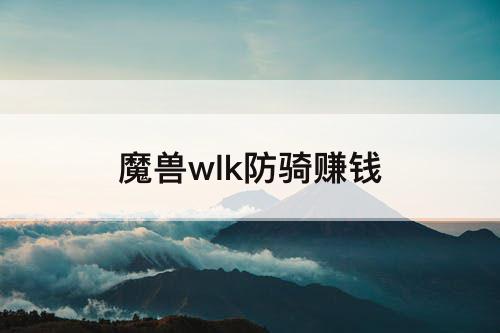 魔兽wlk防骑赚钱