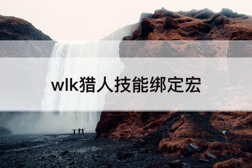 wlk猎人技能绑定宏