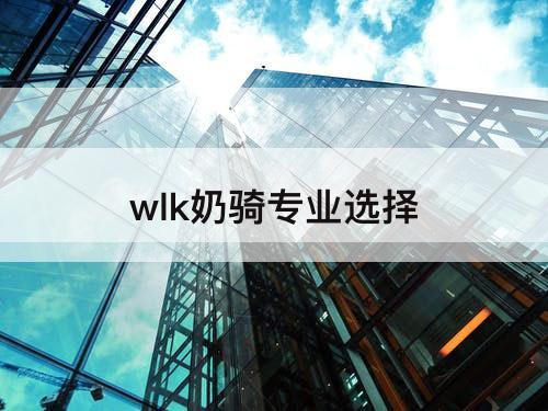 wlk奶骑专业选择