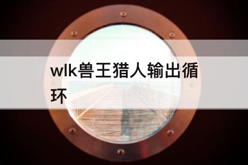 wlk兽王猎人输出循环