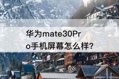 华为mate30Pro手机屏幕怎么样?