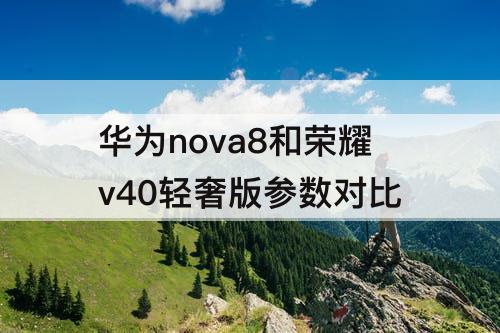 华为nova8和荣耀v40轻奢版参数对比