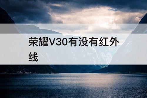 荣耀V30有没有红外线