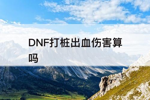 DNF打桩出血伤害算吗