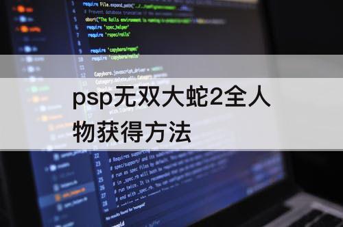 psp无双大蛇2全人物获得方法