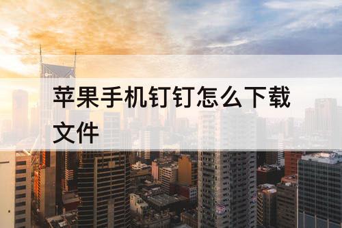 苹果手机钉钉怎么下载文件