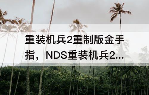 重装机兵2重制版金手指，NDS重装机兵2重制版金手指