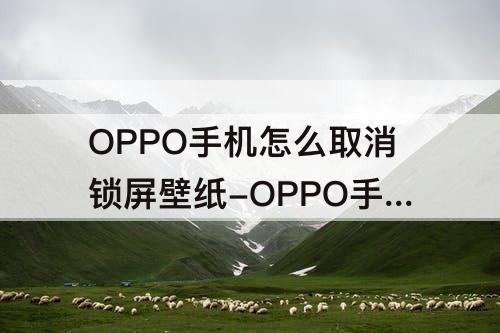 OPPO手机怎么取消锁屏壁纸-OPPO手机怎么取消锁屏壁纸和桌面壁纸照片?