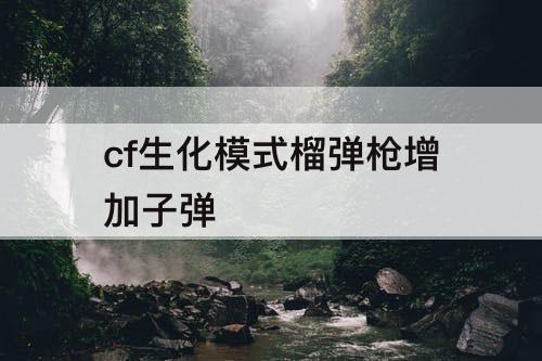 cf生化模式榴弹枪增加子弹