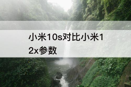 小米10s对比小米12x参数
