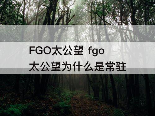 FGO太公望 fgo太公望为什么是常驻