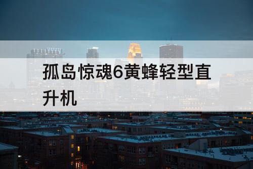 孤岛惊魂6黄蜂轻型直升机