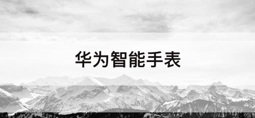 华为智能手表