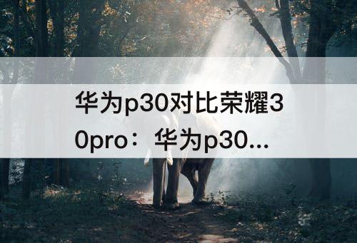 华为p30对比荣耀30pro：华为p30对比荣耀30pro哪个好