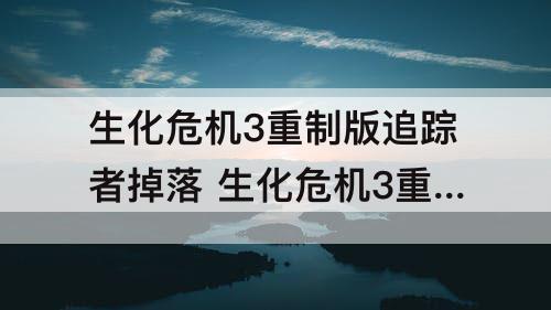 生化危机3重制版追踪者掉落 生化危机3重制版追踪者掉落物品