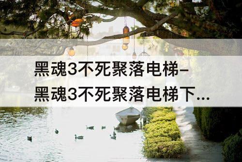 黑魂3不死聚落电梯-黑魂3不死聚落电梯下面