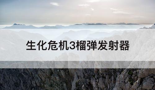 生化危机3榴弹发射器