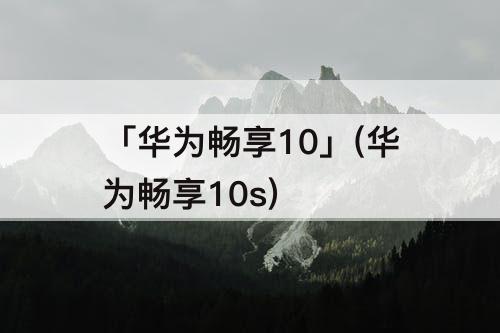 「华为畅享10」(华为畅享10s)