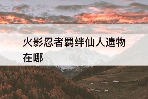 火影忍者羁绊仙人遗物在哪