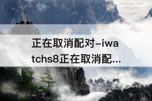 正在取消配对-iwatchs8正在取消配对
