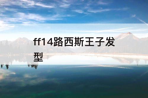 ff14路西斯王子发型