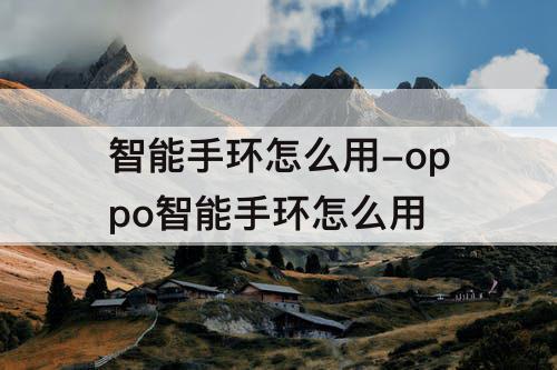 智能手环怎么用-oppo智能手环怎么用