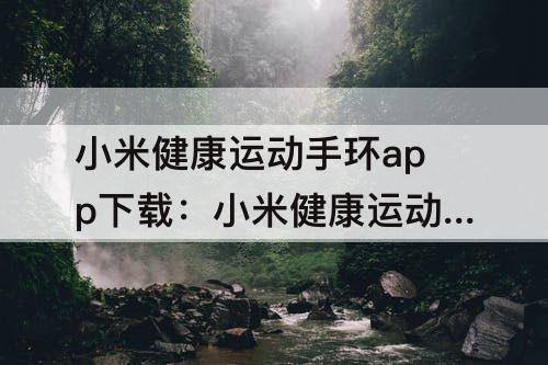 小米健康运动手环app下载：小米健康运动手环app下载安装