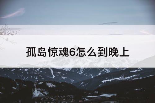 孤岛惊魂6怎么到晚上