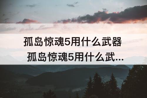 孤岛惊魂5用什么武器 孤岛惊魂5用什么武器打动物不损伤皮子