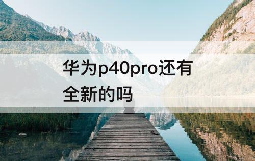 华为p40pro还有全新的吗