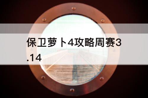保卫萝卜4攻略周赛3.14