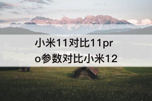 小米11对比11pro参数对比小米12