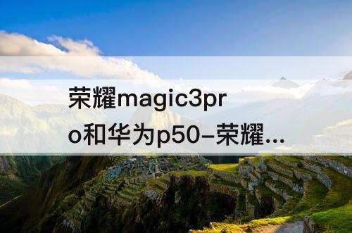 荣耀magic3pro和华为p50-荣耀magic3pro和华为p50pro拍照对比