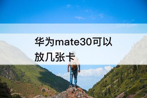 华为mate30可以放几张卡