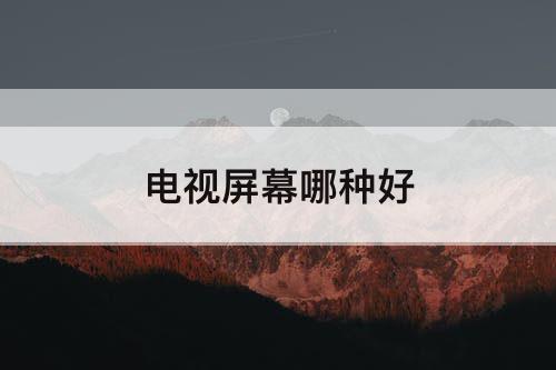 电视屏幕哪种好