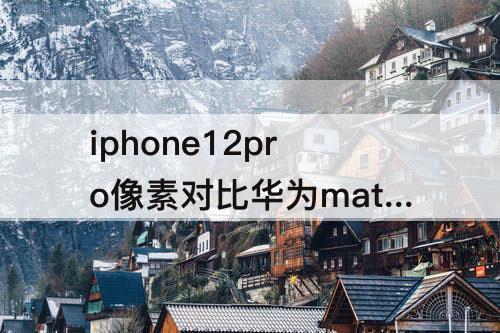 iphone12pro像素对比华为mate40Pro
