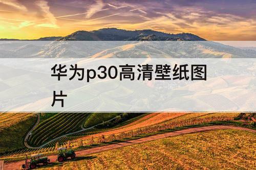 华为p30高清壁纸图片