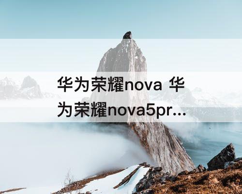 华为荣耀nova 华为荣耀nova5pro参数