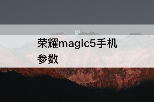 荣耀magic5手机参数